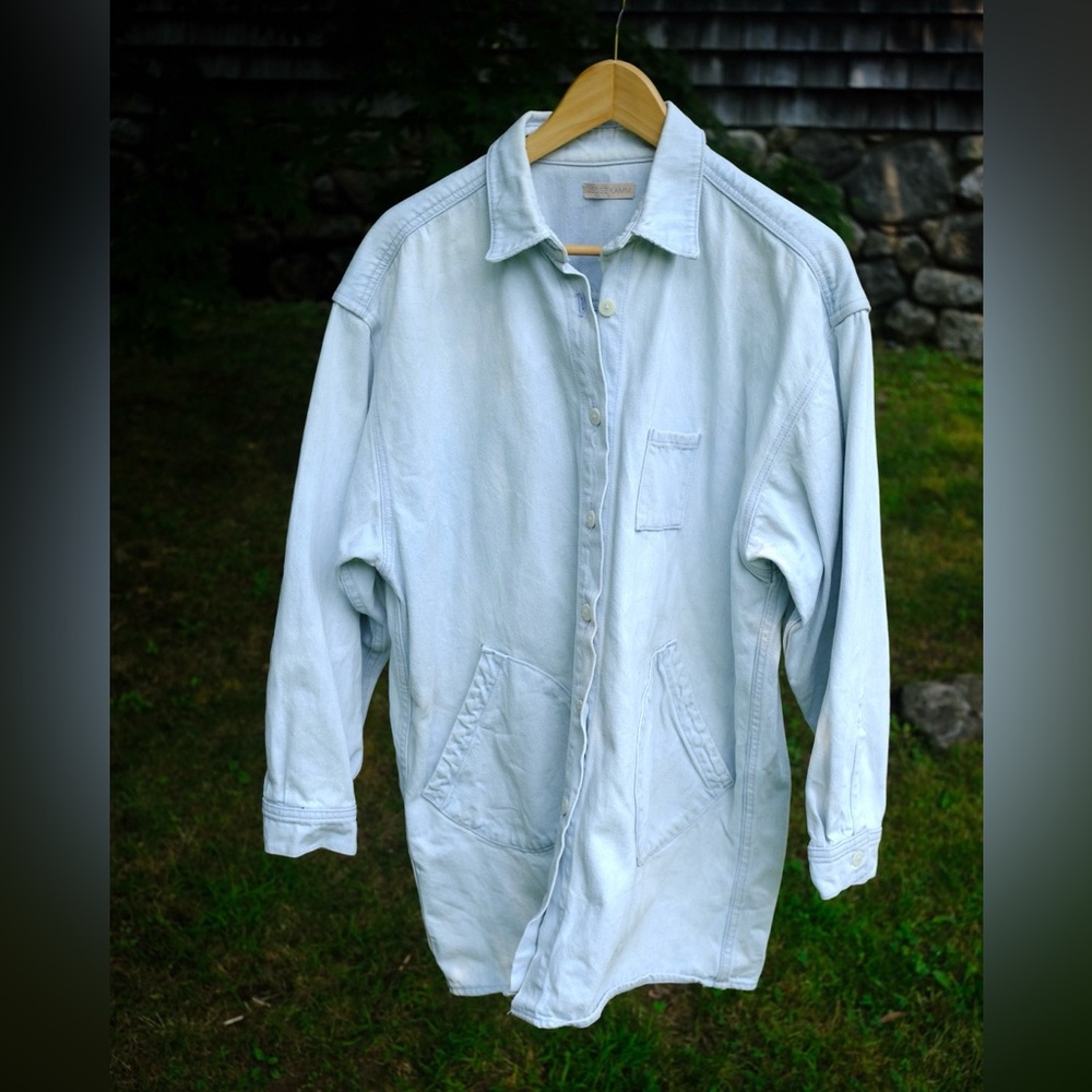 JESSE KAMM Okuda Shirt, Pale Blue Denim